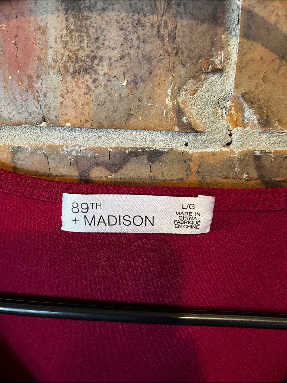 89TH Madison Mesh Sleeves Top Women’s Size:L Blouse - Picture 2 of 8